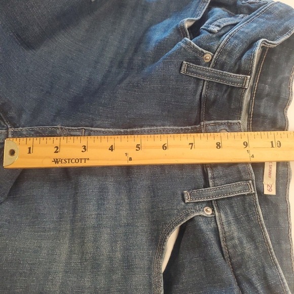 Levi's Denizen Mid Rise Skinny Stretch Blue Jeans Size 29 Women's - Picture 10 of 11